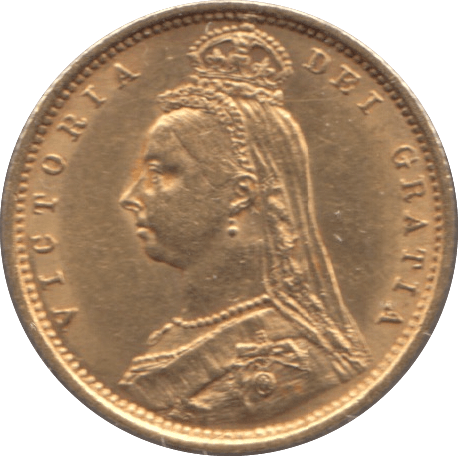 1890 GOLD HALF SOVEREIGN ( AUNC ) 1 - Half Sovereign - Cambridgeshire Coins