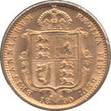 1890 GOLD HALF SOVEREIGN ( AUNC ) - Half Sovereign - Cambridgeshire Coins
