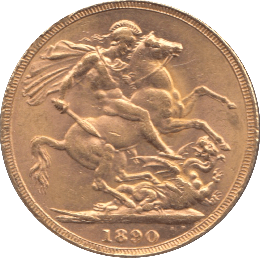 1890 GOLD SOVEREIGN ( EF ) - Sovereign - Cambridgeshire Coins