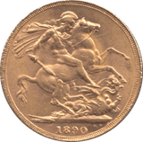 1890 GOLD SOVEREIGN ( EF ) - Sovereign - Cambridgeshire Coins