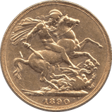 1890 GOLD SOVEREIGN ( GVF ) - Sovereign - Cambridgeshire Coins