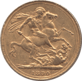 1890 GOLD SOVEREIGN ( GVF ) - Sovereign - Cambridgeshire Coins