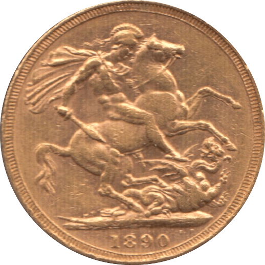 1890 GOLD SOVEREIGN ( GVF ) - Sovereign - Cambridgeshire Coins