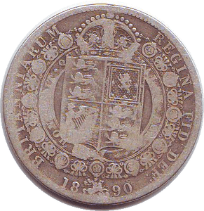 1890 HALFCROWN (F) - Halfcrown - Cambridgeshire Coins