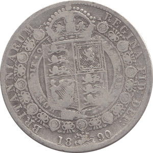 1890 HALFCROWN ( FINE ) 10 - Halfcrown - Cambridgeshire Coins