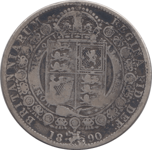 1890 HALFCROWN ( FINE ) 2 - Halfcrown - Cambridgeshire Coins