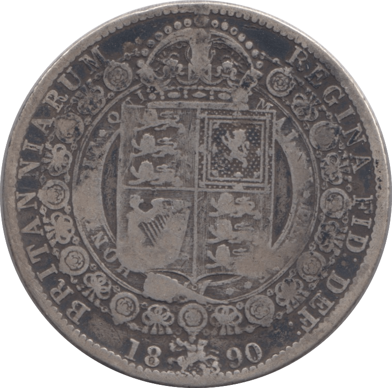 1890 HALFCROWN ( FINE ) 2 - Halfcrown - Cambridgeshire Coins