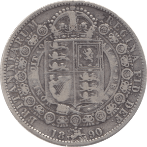 1890 HALFCROWN ( FINE ) 3 - Halfcrown - Cambridgeshire Coins