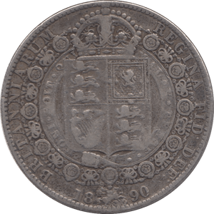 1890 HALFCROWN ( FINE ) 5 - Halfcrown - Cambridgeshire Coins