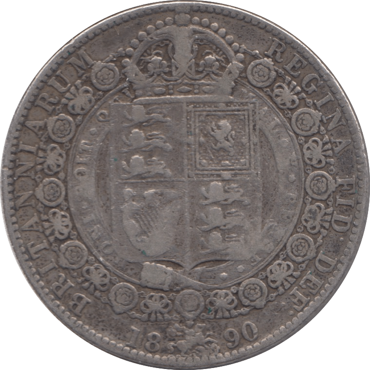 1890 HALFCROWN ( FINE ) 5 - Halfcrown - Cambridgeshire Coins