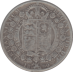 1890 HALFCROWN ( FINE ) 7 - Halfcrown - Cambridgeshire Coins