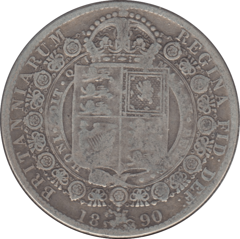 1890 HALFCROWN ( FINE ) 7 - Halfcrown - Cambridgeshire Coins