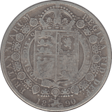 1890 HALFCROWN ( FINE ) 7 - Halfcrown - Cambridgeshire Coins