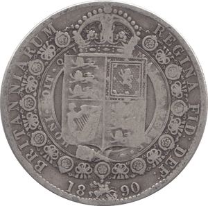 1890 HALFCROWN ( FINE ) - Halfcrown - Cambridgeshire Coins