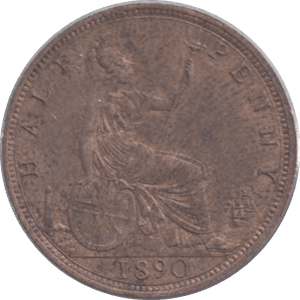 1890 HALFPENNY ( EF ) 2 - Halfpenny - Cambridgeshire Coins