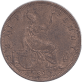 1890 HALFPENNY ( EF ) 2 - Halfpenny - Cambridgeshire Coins