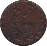 1890 HALFPENNY ( EF ) - Halfpenny - Cambridgeshire Coins