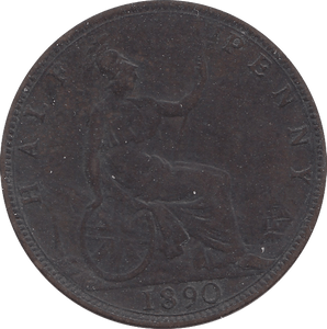 1890 HALFPENNY ( F ) B - Halfpenny - Cambridgeshire Coins