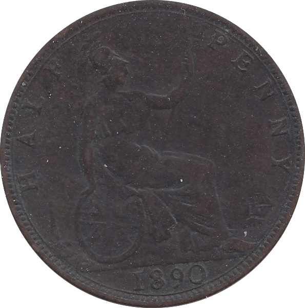 1890 HALFPENNY ( F ) B - Halfpenny - Cambridgeshire Coins