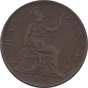 1890 HALFPENNY ( FINE ) - Halfpenny - Cambridgeshire Coins