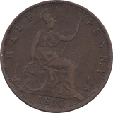 1890 HALFPENNY ( FINE ) - Halfpenny - Cambridgeshire Coins