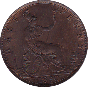 1890 HALFPENNY ( UNC ) - Halfpenny - Cambridgeshire Coins
