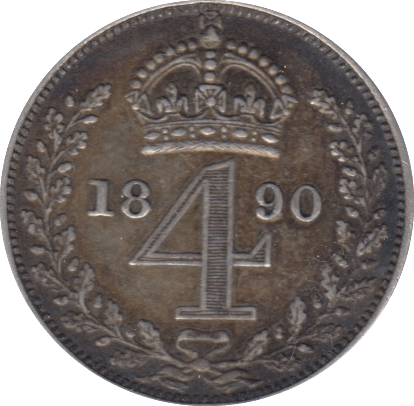 1890 MAUNDY FOURPENCE ( GVF ) 4 - Maundy Coins - Cambridgeshire Coins