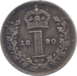 1890 MAUNDY ONE PENCE ( EF ) - Maundy Coins - Cambridgeshire Coins
