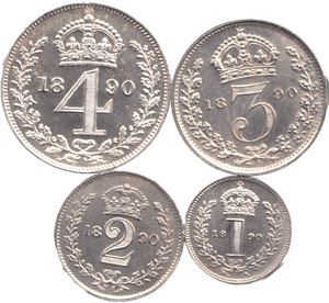 1890 MAUNDY SET VICTORIA - Maundy Set - Cambridgeshire Coins