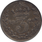 1890 MAUNDY THREEPENCE ( AUNC ) - Maundy Coins - Cambridgeshire Coins