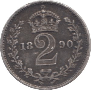 1890 MAUNDY TWOPENCE ( GVF ) 5 - Maundy Coins - Cambridgeshire Coins