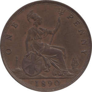 1890 PENNY 1 ( AUNC ) 61 - Penny - Cambridgeshire Coins