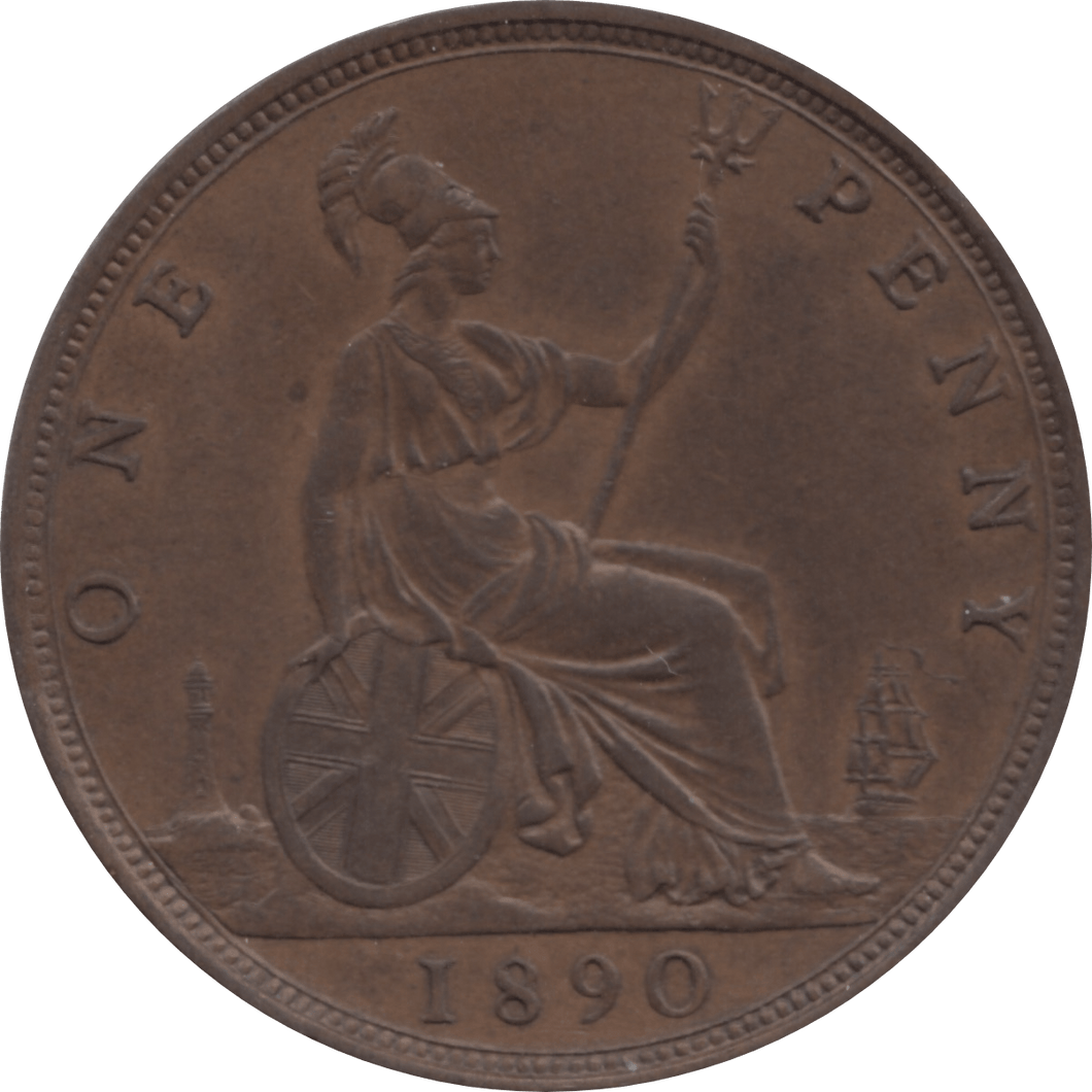 1890 PENNY 1 ( AUNC ) 61 - Penny - Cambridgeshire Coins