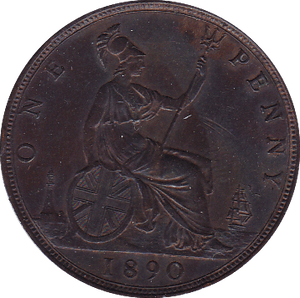 1890 PENNY ( AUNC ) B - Penny - Cambridgeshire Coins