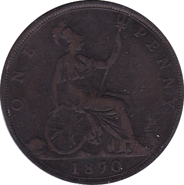 1890 PENNY ( F ) - Penny - Cambridgeshire Coins