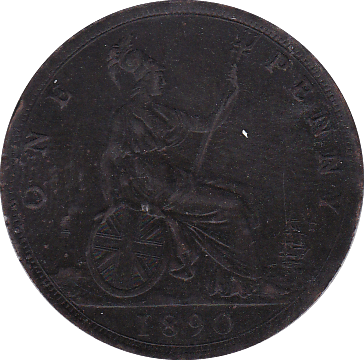 1890 PENNY ( GVF ) - Penny - Cambridgeshire Coins