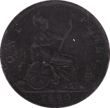 1890 PENNY ( GVF ) - Penny - Cambridgeshire Coins