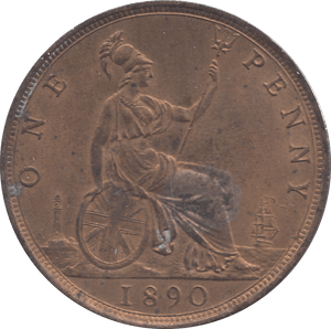 1890 PENNY ( UNC ) B - Penny - Cambridgeshire Coins