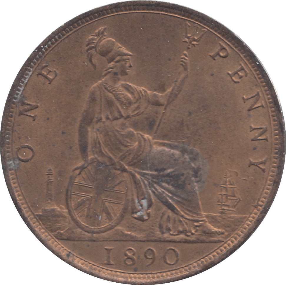 1890 PENNY ( UNC ) B - Penny - Cambridgeshire Coins