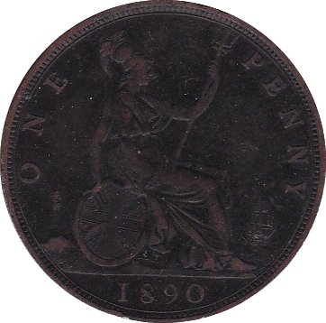 1890 PENNY ( VF ) - Penny - Cambridgeshire Coins
