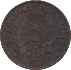 1890 REPUBLIC ARGENTINA 2 CENTAVOS - WORLD COINS - Cambridgeshire Coins