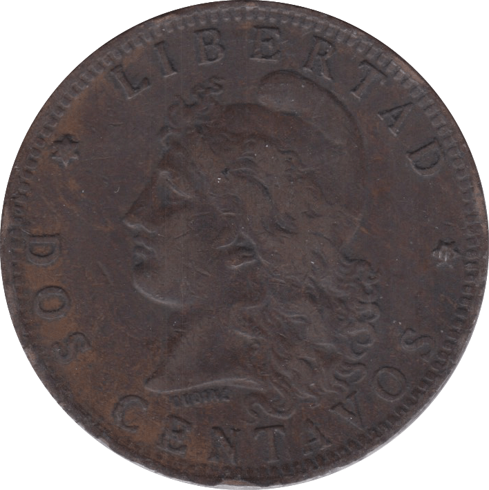 1890 REPUBLIC ARGENTINA 2 CENTAVOS - WORLD COINS - Cambridgeshire Coins
