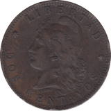 1890 REPUBLIC ARGENTINA 2 CENTAVOS - WORLD COINS - Cambridgeshire Coins