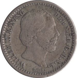 1890 SILVER 10 CENTS NETHERLANDS - SILVER WORLD COINS - Cambridgeshire Coins