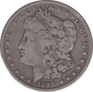 1890 SILVER MORGAN DOLLAR USA CARSON CITY MINT - SILVER WORLD COINS - Cambridgeshire Coins