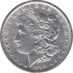 1890 SILVER MORGAN DOLLAR USA NEW ORLEANS MINT - SILVER WORLD COINS - Cambridgeshire Coins