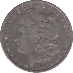 1890 SILVER MORGAN DOLLAR USA - SILVER WORLD COINS - Cambridgeshire Coins