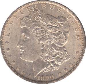 1890 SILVER MORGAN DOLLAR USA - SILVER WORLD COINS - Cambridgeshire Coins