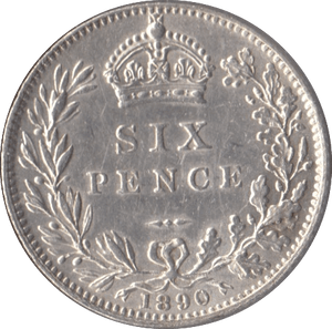 1890 SIXPENCE ( AUNC ) - Sixpence - Cambridgeshire Coins