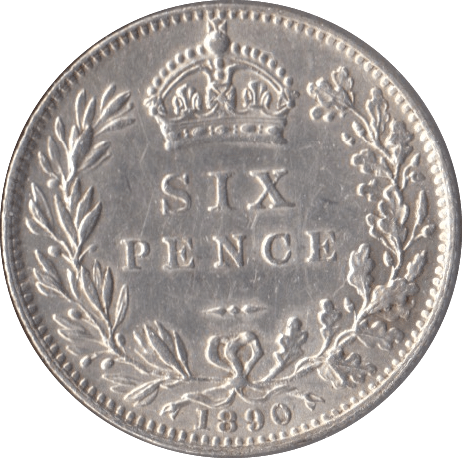 1890 SIXPENCE ( AUNC ) - Sixpence - Cambridgeshire Coins